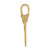 Image of 14K Yellow Gold 3-D Arrowhead Pendant