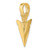 Image of 14K Yellow Gold 3-D Arrowhead Pendant
