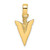 Image of 14K Yellow Gold 3-D Arrowhead Pendant