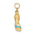 Image of 14K Yellow Gold 3-D Blue Enamel Open Toe High Heel Pendant