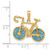 Image of 14K Yellow Gold 3-D Blue Enameled Bicycle Pendant