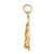 Image of 14K Yellow Gold 3-D Destin Florida Double Flip-Flop Pendant