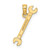 Image of 14K Yellow Gold 3-D Double Open-Ended Wrench Pendant
