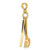 Image of 14K Yellow Gold 3-D Enamel Knife, Fork, Spoon Moveable Pendant