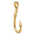 Image of 14K Yellow Gold 3-D Fishing Hook Pendant