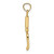 Image of 14K Yellow Gold 3-D Fork Garden Tool Pendant