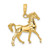 Image of 14K Yellow Gold 3-D Horse Pendant K6512