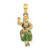 Image of 14K Yellow Gold 3-D Hula Girl w/ Moveable Grass Skirt Pendant