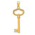 Image of 14K Yellow Gold 3-D Key w/ Key To My Heart Pendant