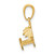 Image of 14K Yellow Gold 3-D Lounge Beach Chair Pendant