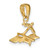 Image of 14K Yellow Gold 3-D Lounge Beach Chair Pendant