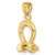 Image of 14K Yellow Gold 3-D Medium Shackle Link Screw Pendant