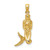 Image of 14K Yellow Gold 3-D Mermaid Pendant