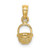 Image of 14K Yellow Gold 3-D Mini Basket Pendant