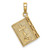 Image of 14K Yellow Gold 3-D Moveable Pages Serenity Prayer Book Pendant