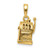 Image of 14K Yellow Gold 3-D Moveable Slot Machine Pendant
