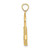 Image of 14K Yellow Gold 3-D Padlock w/ Key Hole Pendant