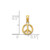 Image of 14K Yellow Gold 3-D Peace Symbol Pendant
