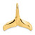 Image of 14K Yellow Gold 3-D Polished & Textured Whale Tail Pendant Image of 14K Yellow Gold 3-D Polished & Textured Whale Tail Pendant