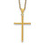 Image of 14K Yellow Gold 3-D Polished Hollow Cross Pendant K3606-18