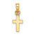 Image of 14K Yellow Gold 3-D Polished Mini Cross Pendant