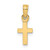 Image of 14K Yellow Gold 3-D Polished Mini Cross Pendant