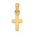 Image of 14K Yellow Gold 3-D Polished Mini Cross Pendant