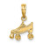 Image of 14K Yellow Gold 3-D Roller Skate Pendant D4267