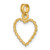 Image of 14K Yellow Gold 3-D Rope Heart Pendant