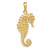 Image of 14K Yellow Gold 3-D Seahorse Pendant