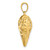 Image of 14K Yellow Gold 3-D Shiny-Cut Heart Pendant