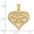 Image of 14K Yellow Gold 3-D Shiny-Cut Heart Pendant