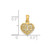 Image of 14K Yellow Gold 3-D Shiny-Cut Mini Puffed Heart Pendant