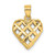 Image of 14K Yellow Gold 3-D Shiny-Cut Puffed Heart Pendant K7131