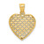 Image of 14K Yellow Gold 3-D Shiny-Cut Puffed Heart Pendant K7132