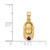 Image of 14K Yellow Gold 3-D Simulated February/Synthetic Stone Baby Shoe Pendant