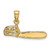Image of 14K Yellow Gold 3-D Small Chain Saw Pendant