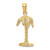 Image of 14K Yellow Gold 3-D Textured Palm Tree Pendant