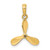 Image of 14K Yellow Gold 3-D w/ 3 Blades Propeller Pendant K8064 Image of 14K Yellow Gold 3-D w/ 3 Blades Propeller Pendant K8064