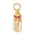 Image of 14K Yellow Gold 3-D w/ Enamel Baby Bottle Pendant K6850 Image of 14K Yellow Gold 3-D w/ Enamel Baby Bottle Pendant K6850