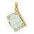 Image of 14K Yellow Gold 3-D w/ Enamel Ecclesiastes Book w/ Moveable Pages Pendant