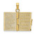 Image of 14K Yellow Gold 3-D w/ Enamel Ecclesiastes Book w/ Moveable Pages Pendant