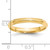 14K Yellow Gold 3mm Half Round with Edge Band Ring — additional view
