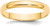 Image of 14K Yellow Gold 3mm Lightweight Half Round Band Ring