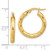 Image of 22.71mm 14K Yellow Gold 3X15 Shiny-Cut Round Hoop Earrings LE1749