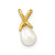 Image of 14K Yellow Gold 5-6mm Teardrop White Freshwater Cultured Pearl Pendant