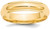 Image of 14K Yellow Gold 5mm Half Round with Edge Band Ring