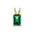 Image of 14K Yellow Gold 6x4mm Emerald-cut Synthetic Mount St. Helens Pendant