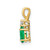 Image of 14K Yellow Gold 6x4mm Oval Emerald A Diamond Pendant