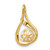 Image of 14K Yellow Gold 7-8mm White Round Freshwater Cultured Pearl and Diamond Pendant
